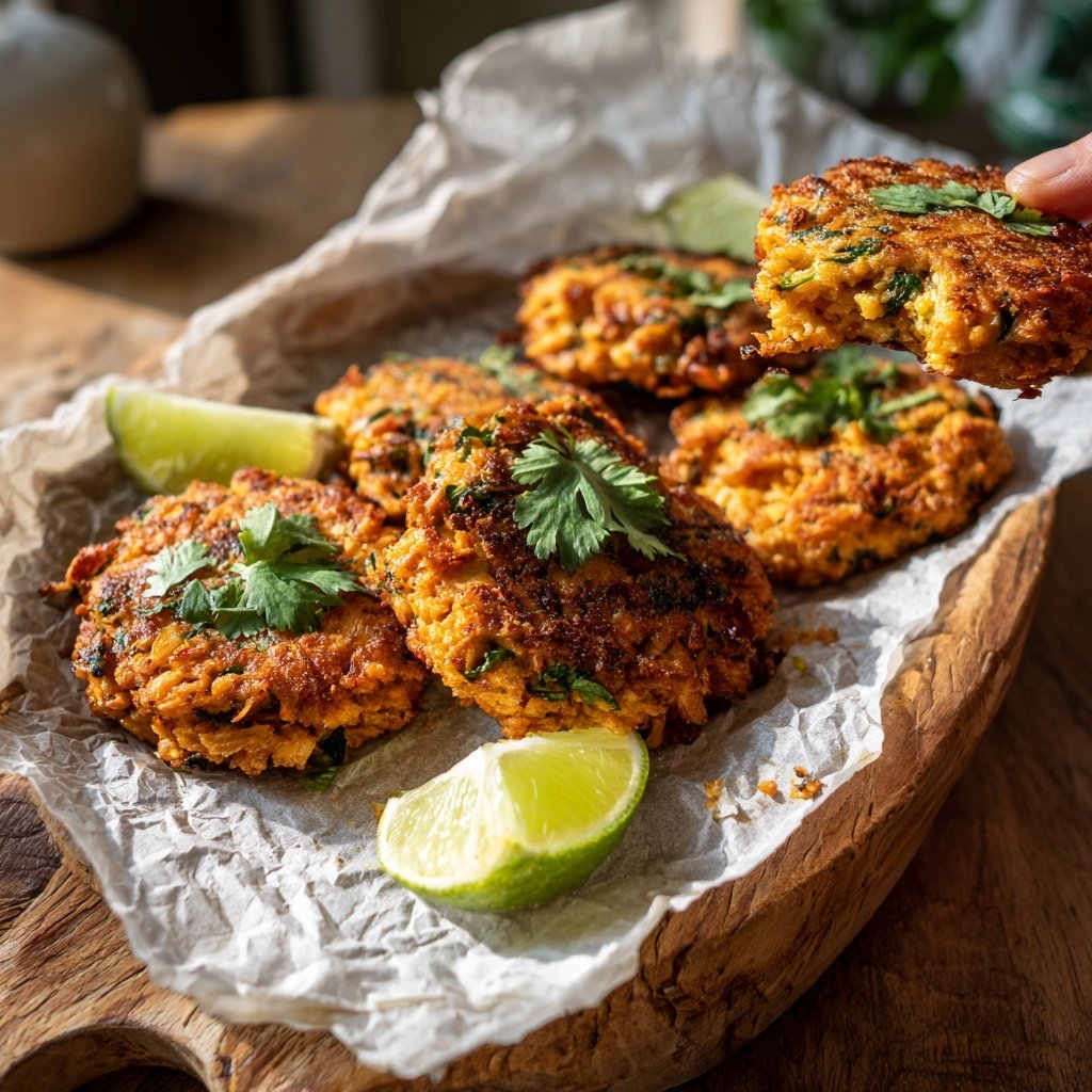 Rustic Salmon Cakes with Cilantro