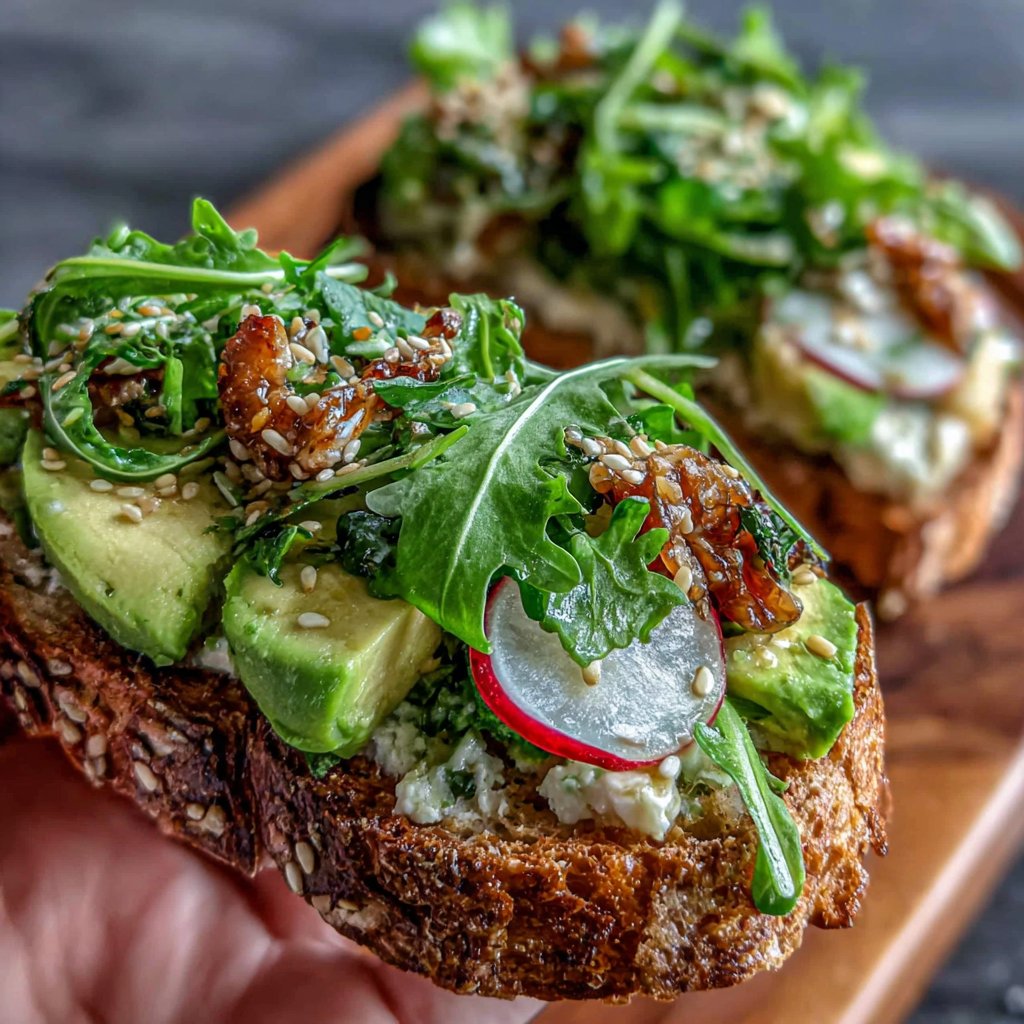 Open-Faced Spring Veggie Sandwich