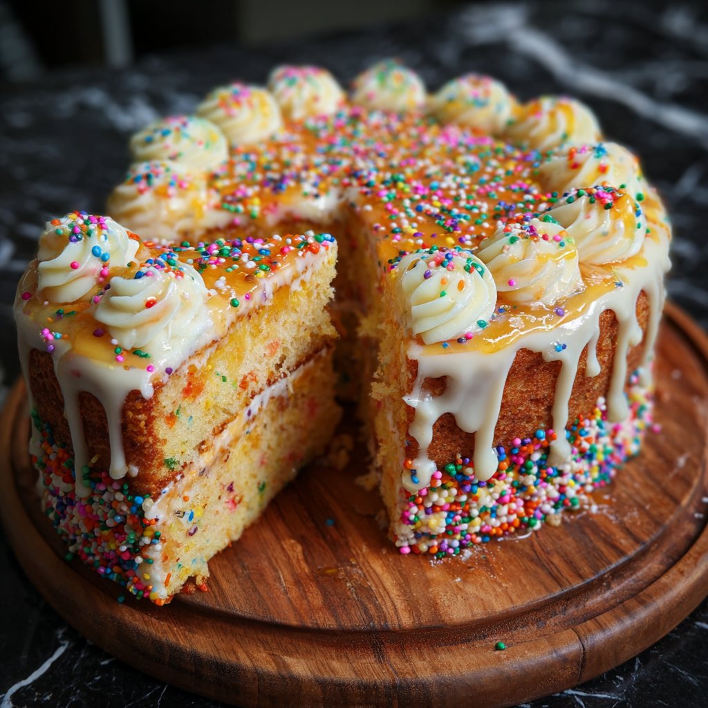 Jellycat Birthday Cake with Citrus Syrup