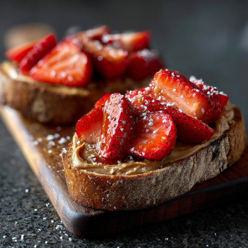Almond Butter Strawberry Toast