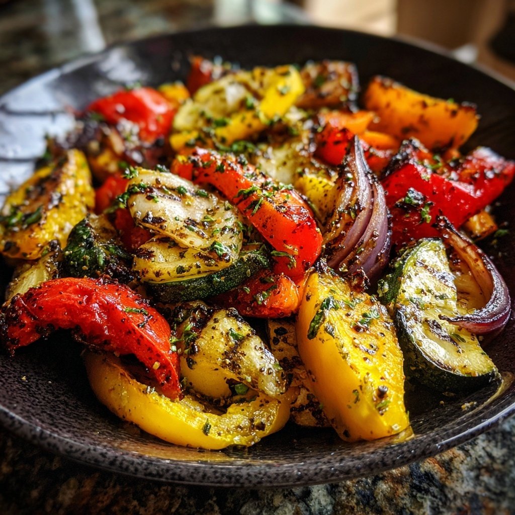 Healthy Lemon Herb Grilled Veggies