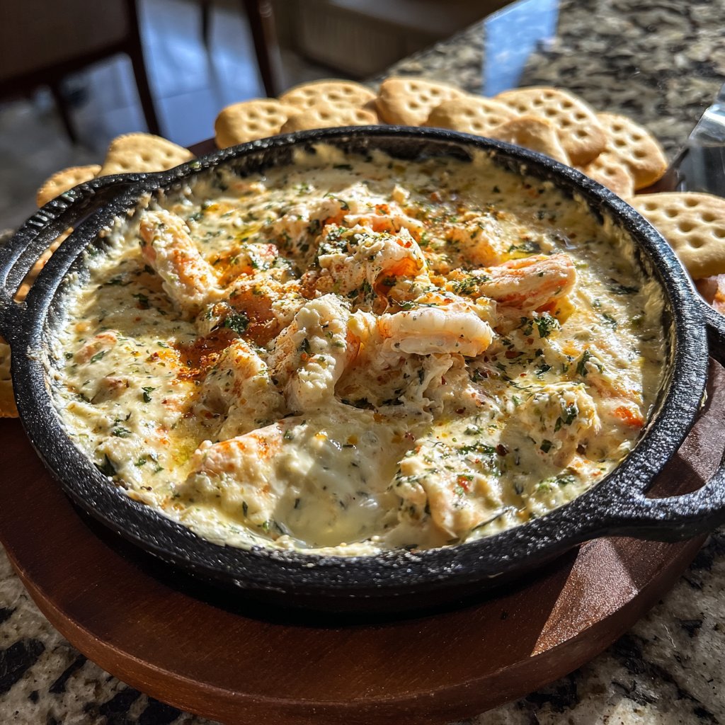 Crawfish Dip with Crackers